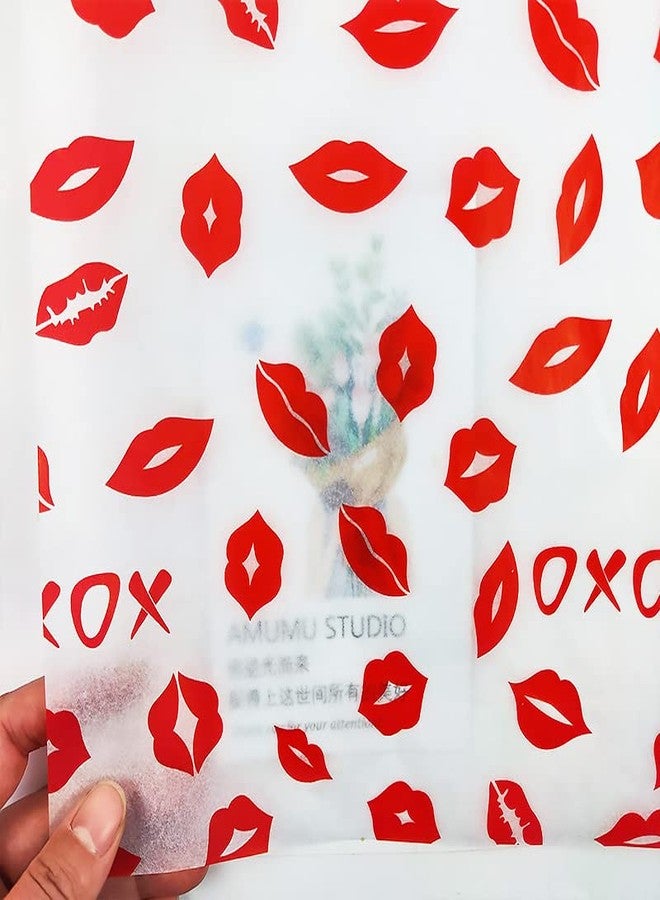 MORANTI Red Lips Pattern Bulk Tissue Gift Wrap 25 Sheets 19.7 Inch x 27.5 Inch for Birthday, Wedding, Anniversary, Valentine's Day Party Supplies - Image 2