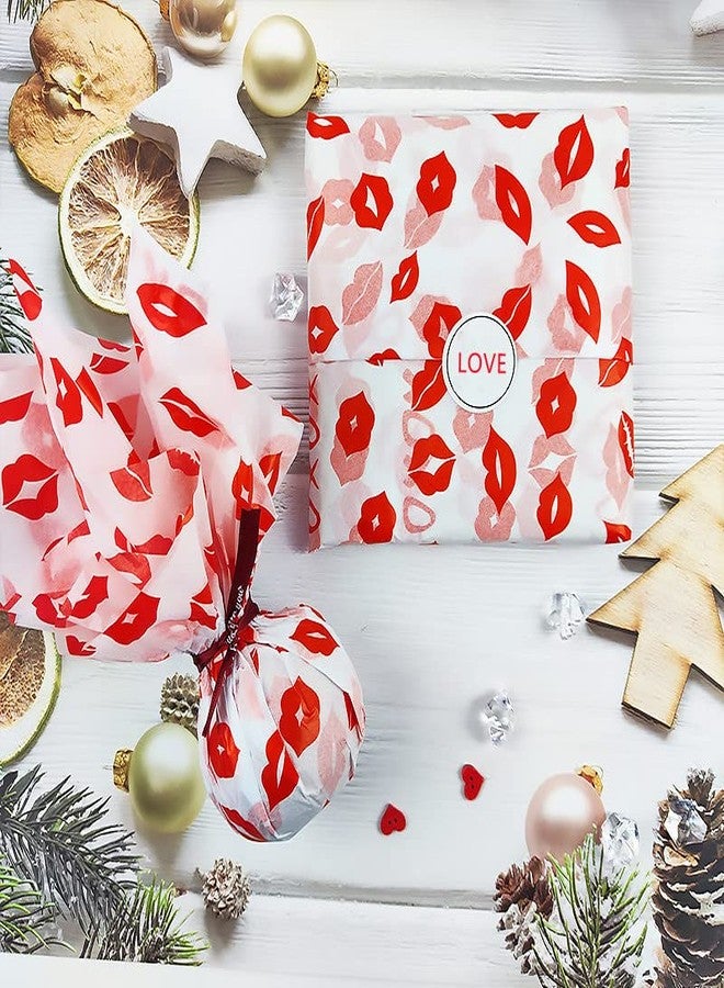 MORANTI Red Lips Pattern Bulk Tissue Gift Wrap 25 Sheets 19.7 Inch x 27.5 Inch for Birthday, Wedding, Anniversary, Valentine's Day Party Supplies - Image 5
