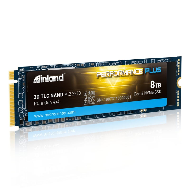 Inland قرص صلب داخلي للألعاب من INLAND بسعة 8TB - أداء ممتاز NVMe - Gen4 PCIe، M.2 2280، ذاكرة DRAM، فلاش NAND ثلاثي الأبعاد 176 طبقة، سرعة تصل إلى 7000MB/s - Image 1