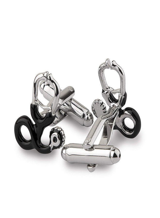 Peluche The Doctor's Choice Silver Cufflinks for Men - Image 3