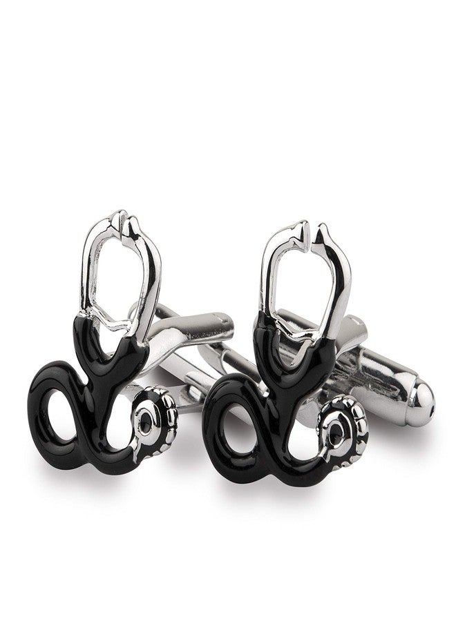 Peluche The Doctor's Choice Silver Cufflinks for Men - Image 1
