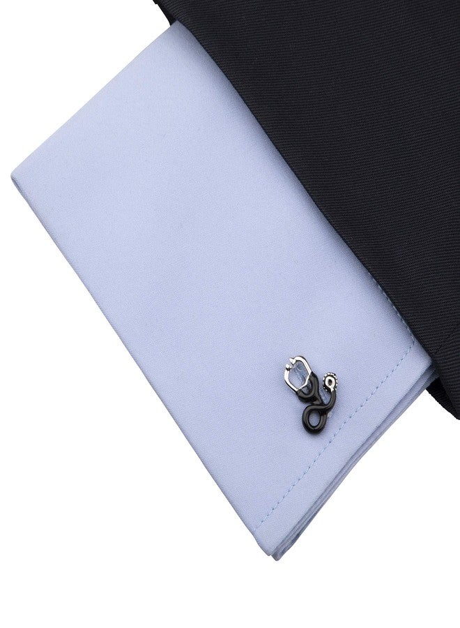 Peluche The Doctor's Choice Silver Cufflinks for Men - Image 4