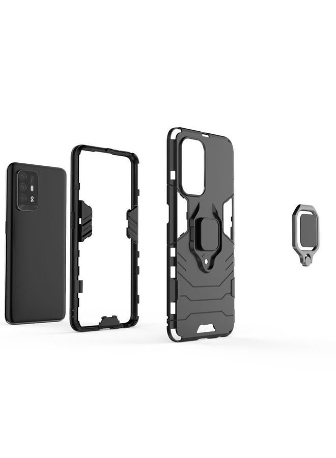 S-TOP Case For OPPO Reno5 Z 5G Shockproof PC + TPU Protective Case with Magnetic Ring Holde - Image 4