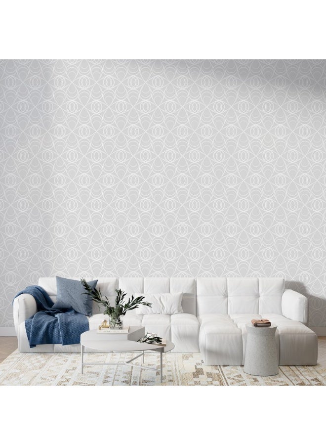 Home Gallery Moroccan Seamless Patterns Background  Fabric Wallpaper Covers An Area ​​Up To 4.2Mx3M With Adhesive  And Smoothing Tool - Image 1