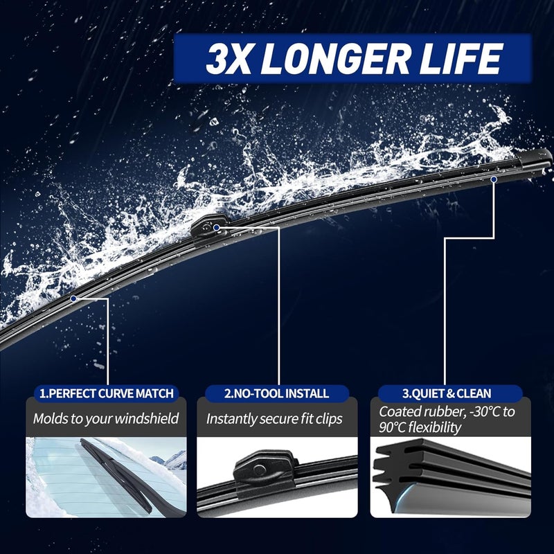 GARDIMU Rear Wiper Arm Blade Set for Mercedes-Benz GLA 2021-2023 - Image 4