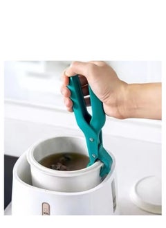 BLUE CORAL Anti-scald Clip Silicone Kitchen Anti Scald Plate Bowl Dish Pot Holder Anti-hot Clip Lifter Kitchen Accessories Gadget Tongs Gripper Silicone (1-Pack Green)  - Image 1
