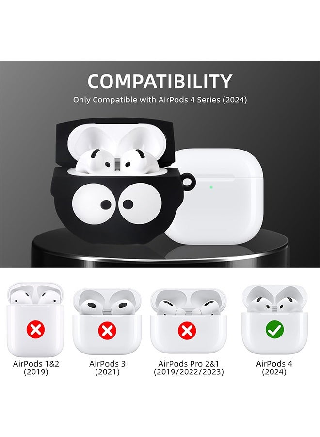 for AirPods 4 Case Cover Cute, Soft Silicone Protective Funny Anime Case for Apple AirPods 4th Generation, 3D Cartoon Character Design Case for Air pods4 for Women Men Girls Boys - Image 2