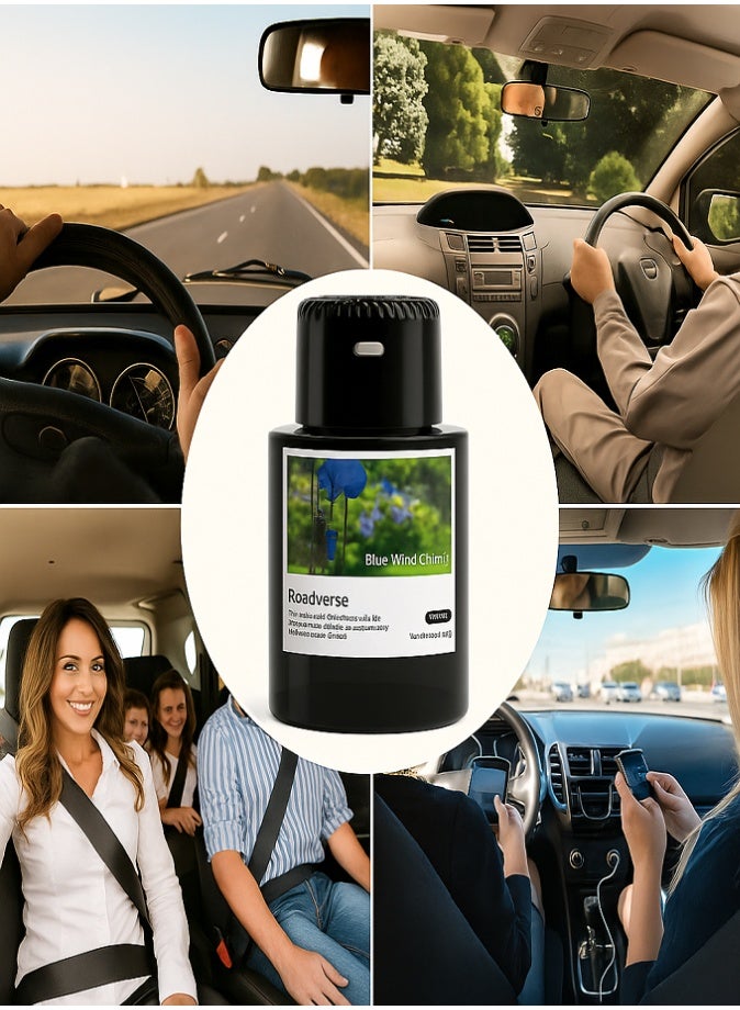 Livvy Roadverse Premium Car Air Freshener & Home Diffuser – Blue Wind Chime Cologne, 120ml Long-Lasting Car Air Fragrance Spray - Image 3