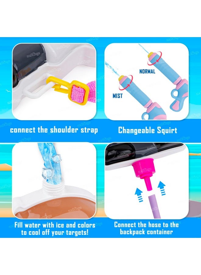 زيست فور تويز حقيبة ظهر Zest 4 Toyz Holi Water Pichkari للأطفال مزودة بخزان مياه مع عبوة واحدة من الأعشاب و100 بالون مائي للاحتفال بعيد هولي - للأولاد والبنات  - Image 2