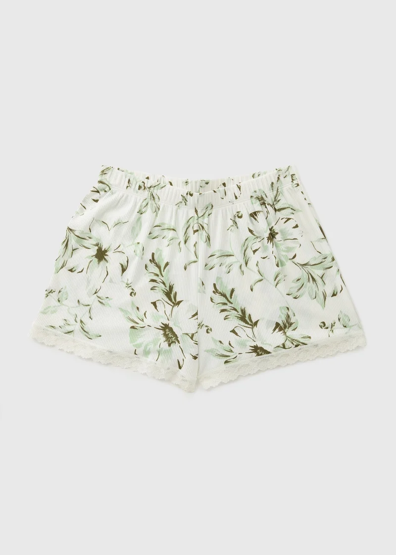Matalan White Floral Pyjama Shorts