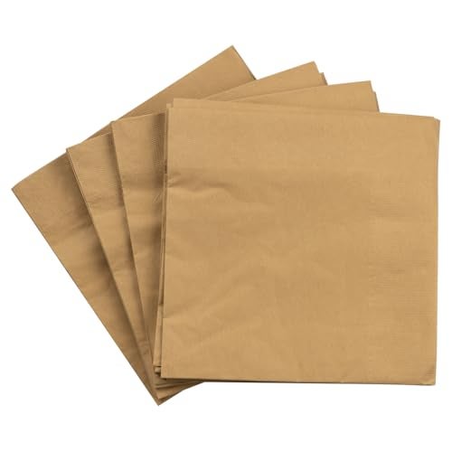 JAM PAPER Medium Lunch Napkins  Gold  65x65 Inch Pack of 50