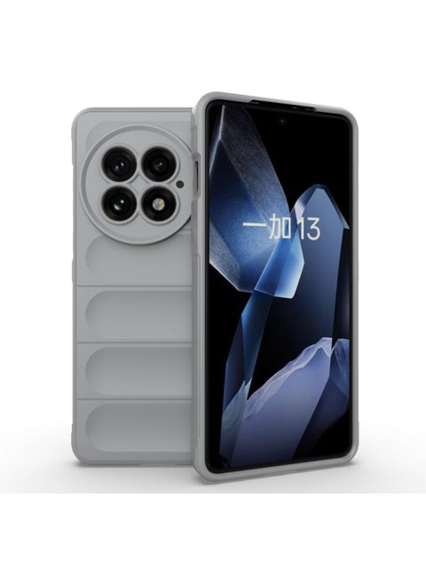 Premium Protection Back Silicone Case Compatible with OnePlus 13 5G Magic Shield Shockproof Case with Camera Protection (Grey)
