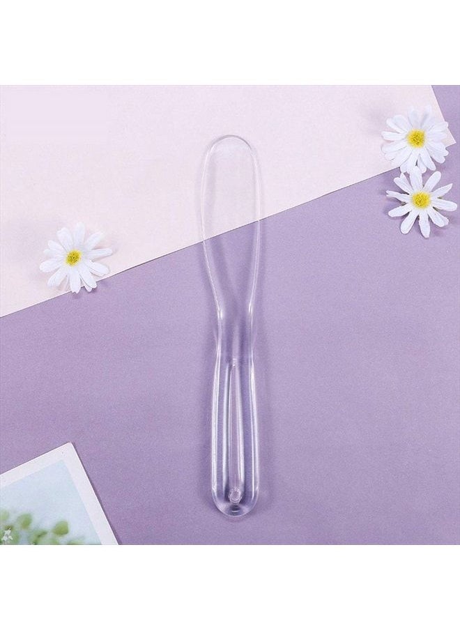 Teensery 4 Pcs Clear Plastic Facemask Stirrer Mixing Spatula Stick Facial Care Makeup Tool for Home Salon  - Image 3