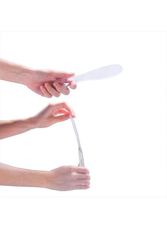 Teensery 4 Pcs Clear Plastic Facemask Stirrer Mixing Spatula Stick Facial Care Makeup Tool for Home Salon  - Image 5