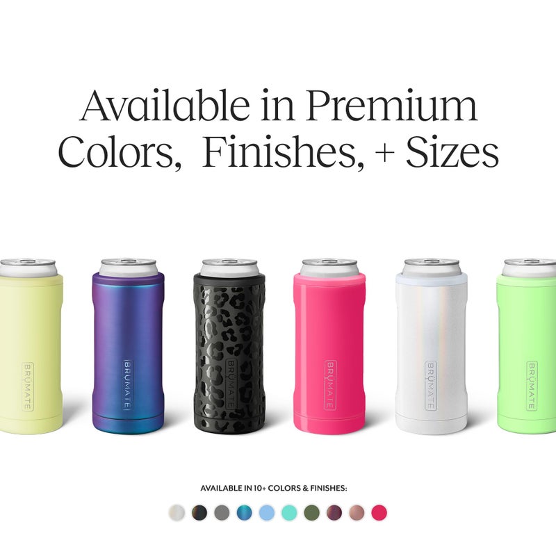 BrÃ¼Mate BrMate Hopsulator Slim Can Cooler Insulated for 12oz Slim Cans | Skinny Can Insulated Stainless Steel Drink Holder for Hard Seltzer  Beer  Soda  and Energy Drinks (Matte Black) - Image 2