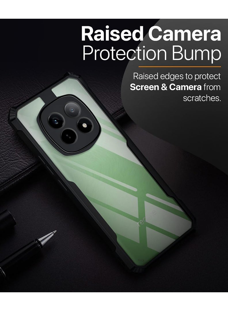 Case Up Case For Xiaomi Redmi Note 14 Pro Crystal Clear Tactical Back Cover Case With 360 Degree Protection, Shockproof Bumper Protective Phone Cover, Anti-Scratch Hard PC Back (Clear) - Image 4