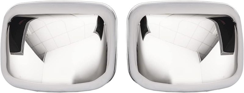 High Soar Chrome Hood Mirror Cover Pair for Freightliner Cascadia 2008-2017 - Image 2