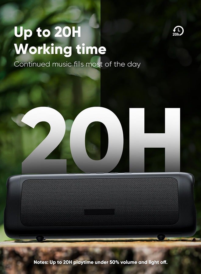 general Bluetooth Speaker, IPX5 Waterproof Speaker with HD Sound, Up to 24H Playtime, TWS Pairing, BT5.3, Portable Wireless Speakers for Home,Party,Outdoor,Beach, Electronic Gadgets, Birthday Gift (Black)  - Image 3