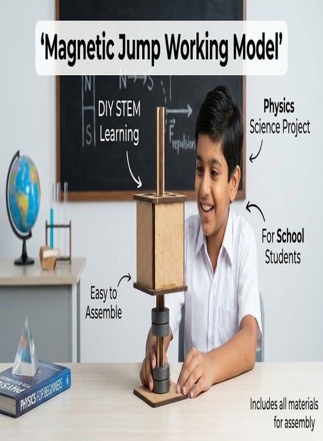 ESPtronics DIY Magnetic Levitation Jump Box Science Exhibition Project Educational Learning Toy Working Model Kit for School Students STEM Physics Experiment - Image 3