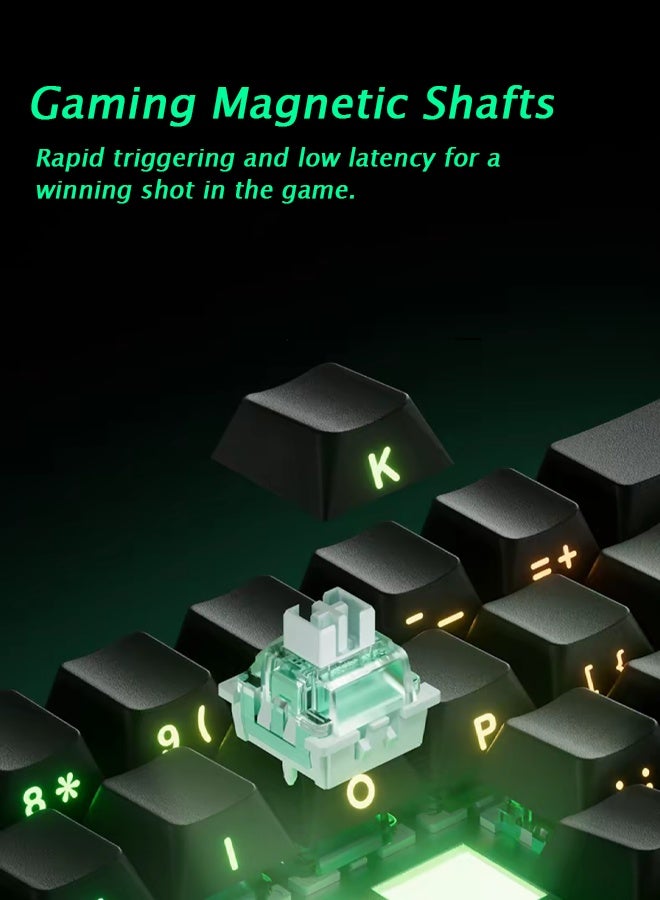 أكو مونسجيك ميكانيكية الألعاب لوحة المفاتيح الزناد السريع 60٪ سلكي مع التشغيل القابل للتعديل ، التبديل المغناطيسي تأثير القاعة ، معدل الاستطلاع 8 كيلو هرتز ، إضاءة الخلفية RGB ، أعلى جبل ، كاب المفاتيح المطبوعة الجانبية - Image 5