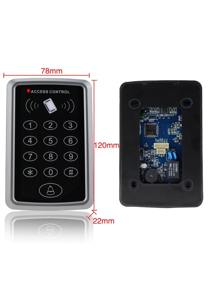 XiuWoo Standalone Access Control Keypad RFID Keyboard Waterproof Cover for Door Locks Access Control System with 10pcs Keychains  - Image 5