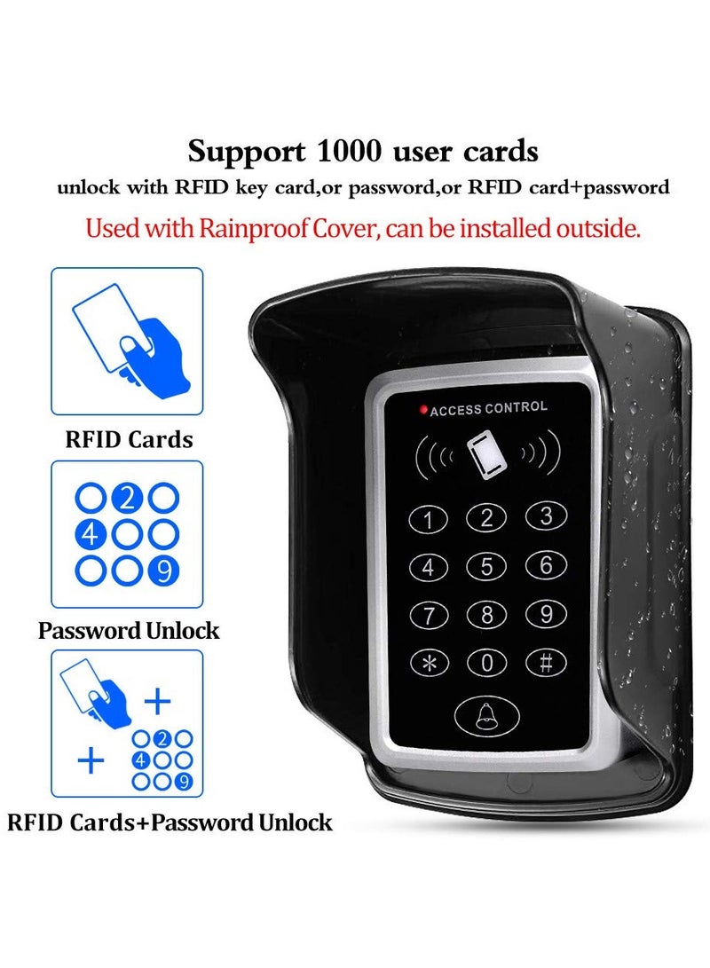 Standalone Access Control Keypad RFID Keyboard Waterproof Cover for Door Locks Access Control System with 10pcs Keychains