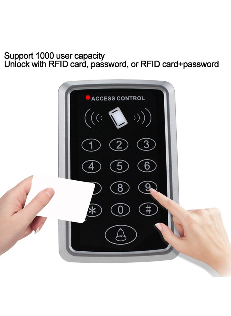 Standalone Access Control Keypad RFID Keyboard Waterproof Cover for Door Locks Access Control System with 10pcs Keychains
