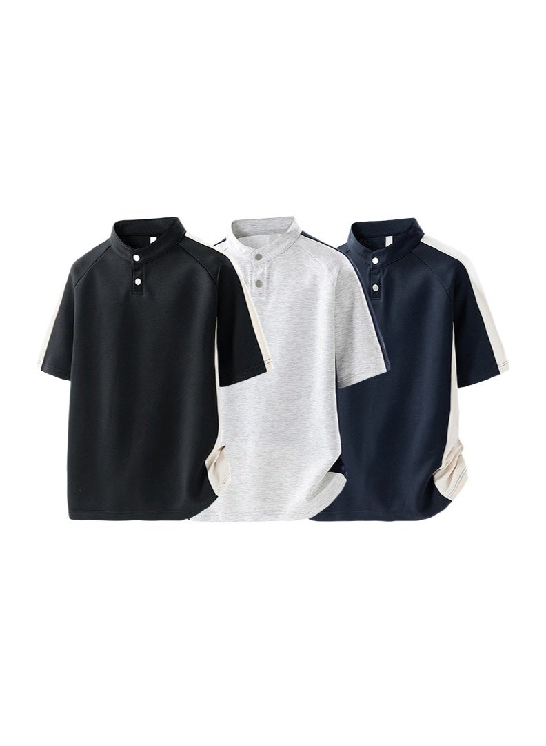 Nariele New Oversized Stand Up Collar Quick Drying T-shirt - Image 2