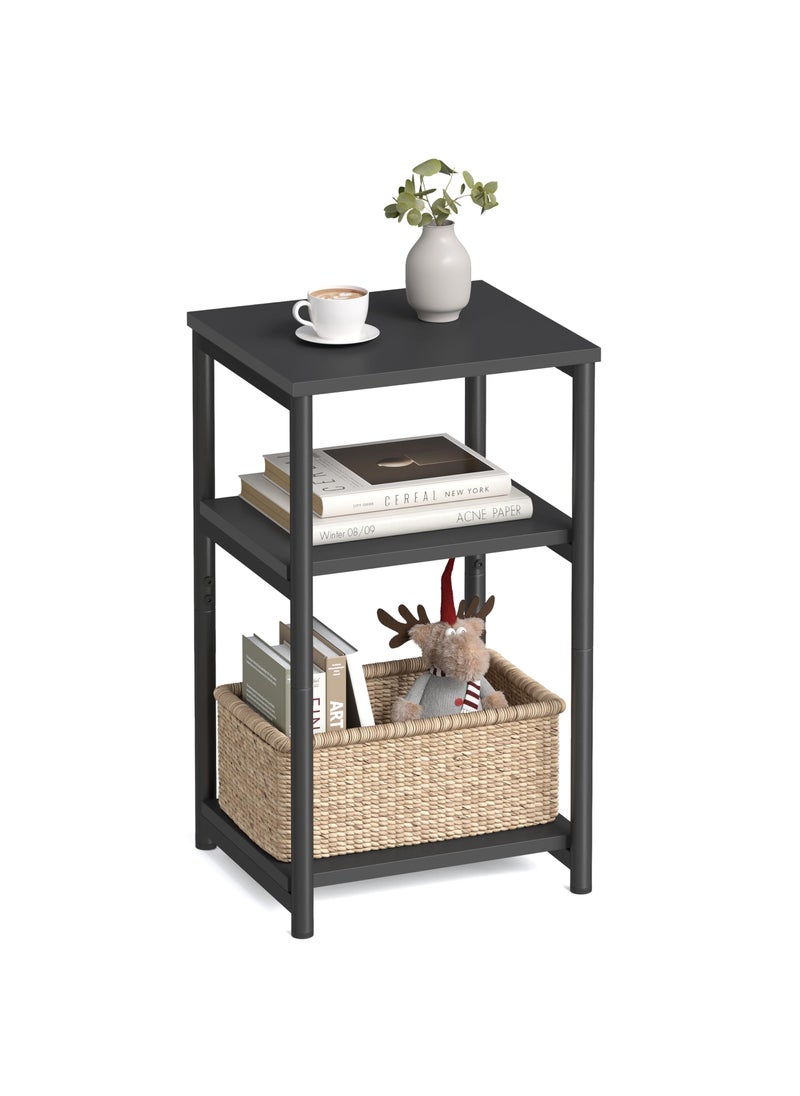 VASAGLE VASAGLE Side Table Small End Table Tall Nightstand for Living Room Bedroom Office Bathroom Classic Black ULET273B16 