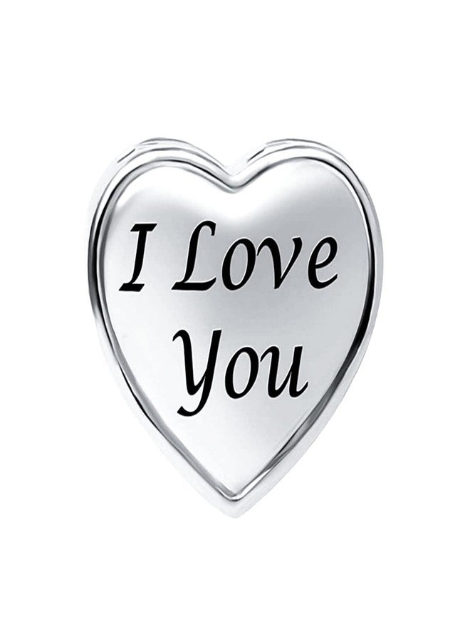 KunBead Daughter I Love You Heart Rose Flower Birthday Jewelry Bead Charms Compatible with Pandora Charm Bracelets Gifts from Mom Daughter - Image 3