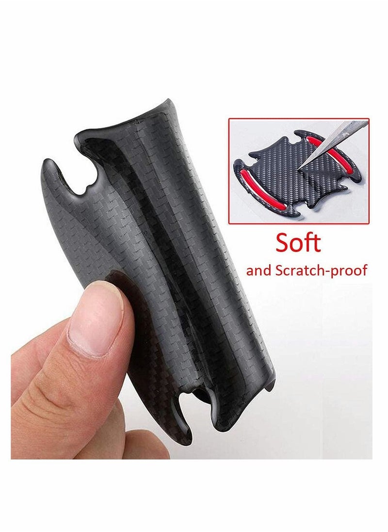 Excefore Car Door Handle Reflective Stickers Universal Auto Door Handle Scratch Cover Guard Protective Film Pad with Safety Reflective Strips 8 Pack  - Image 4