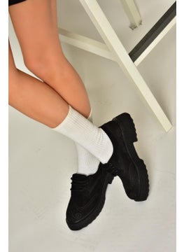 Fox Shoes T996199002 Black Suede Thick Soled Women's Shoes  - Image 3