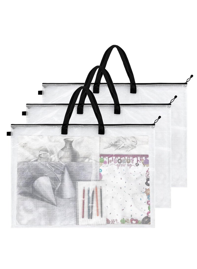 Generic Art Portfolio Bag 24 x 36 Inch Large Posters Storage Bag Portfolios Bags with Zipper and Handle Art Organizer Portfolio Folder for Artwork Art Portfolio Case for Pictures (Black, 3)  - Image 1