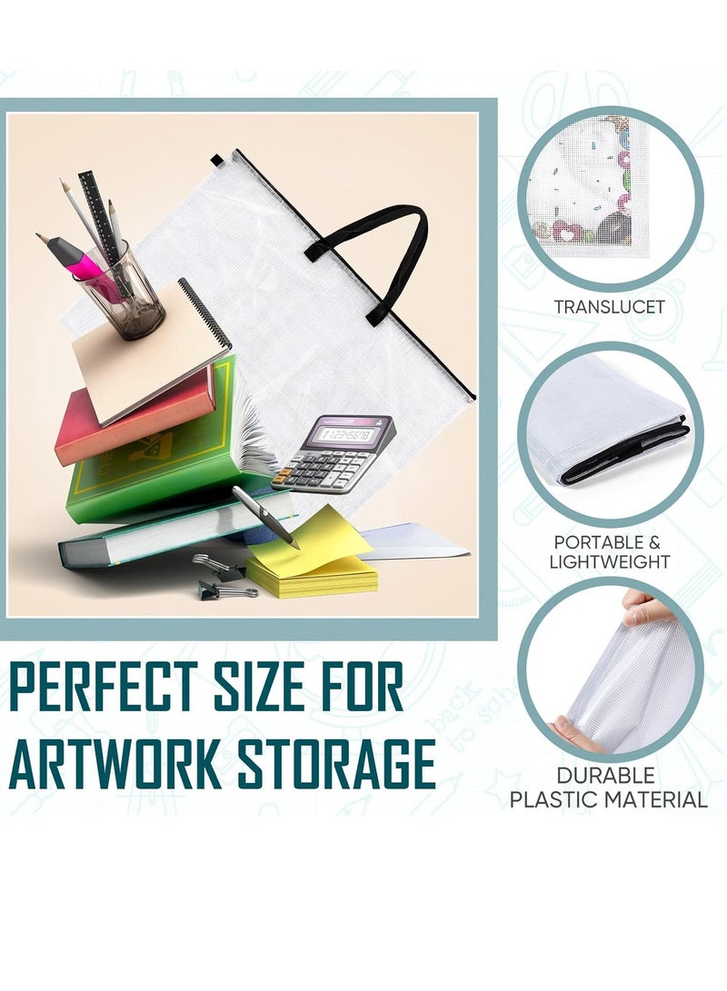 Generic Art Portfolio Bag 24 x 36 Inch Large Posters Storage Bag Portfolios Bags with Zipper and Handle Art Organizer Portfolio Folder for Artwork Art Portfolio Case for Pictures (Black, 3)  - Image 2