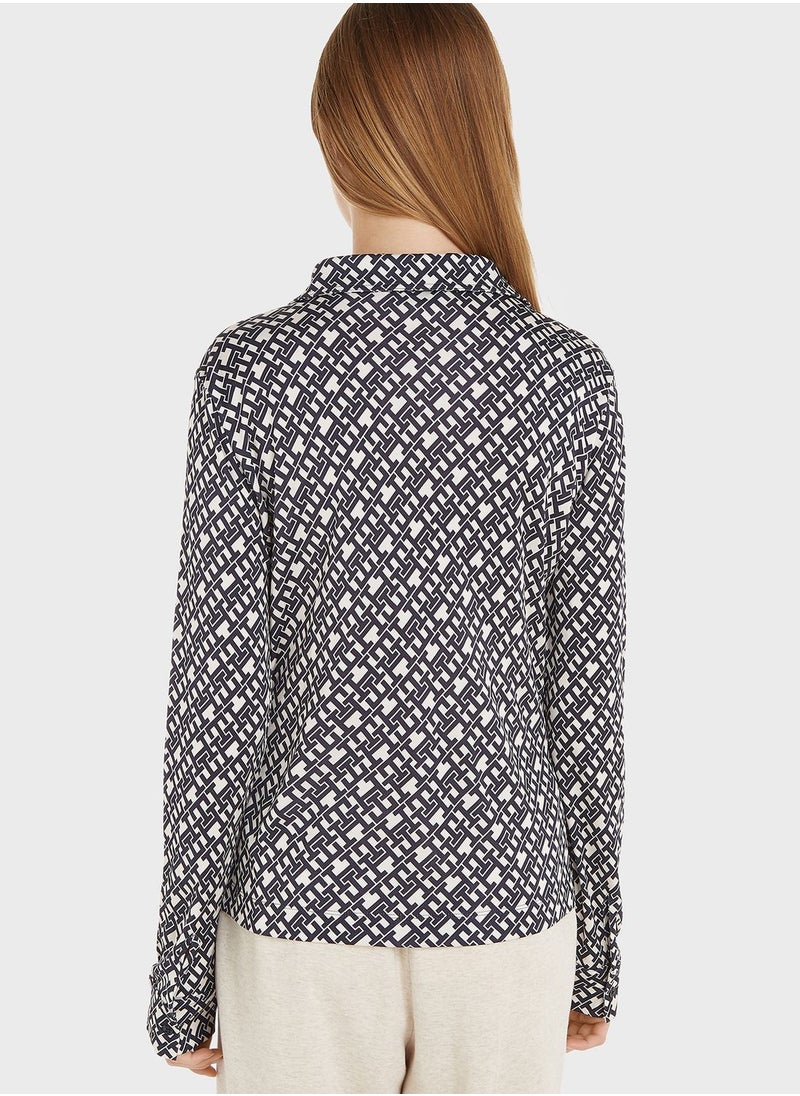 TOMMY HILFIGER - Printed Button Down Sweater - Image 1
