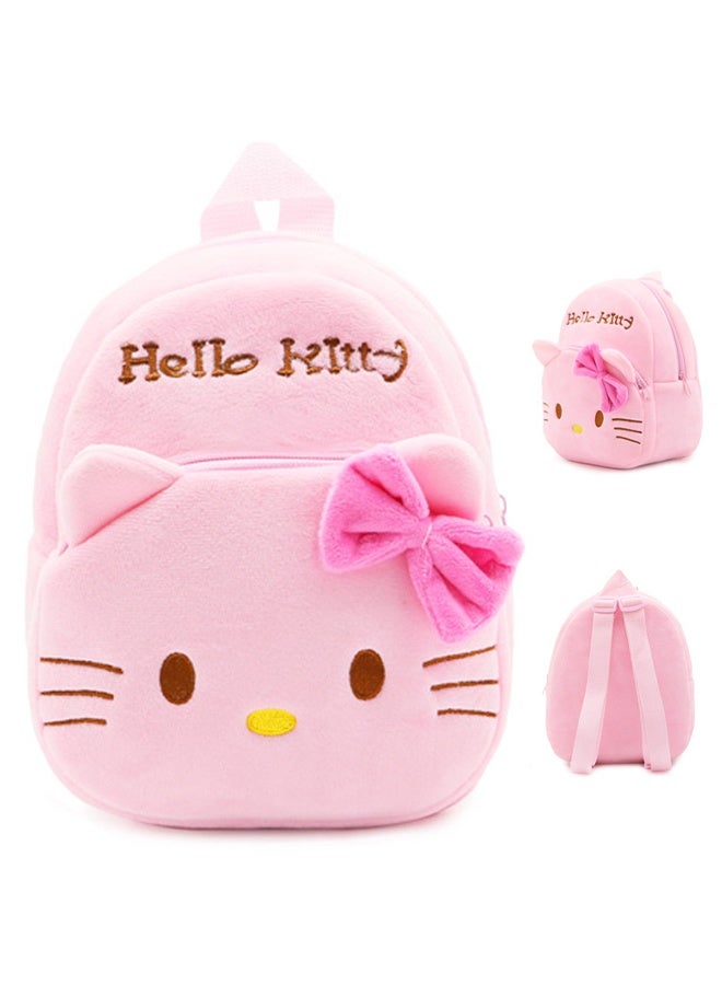 HelloKittyFriends Hello Kitty Plush School Backpack, Preschool Backpack for 1 2 3 Year Old - Pink - Image 1