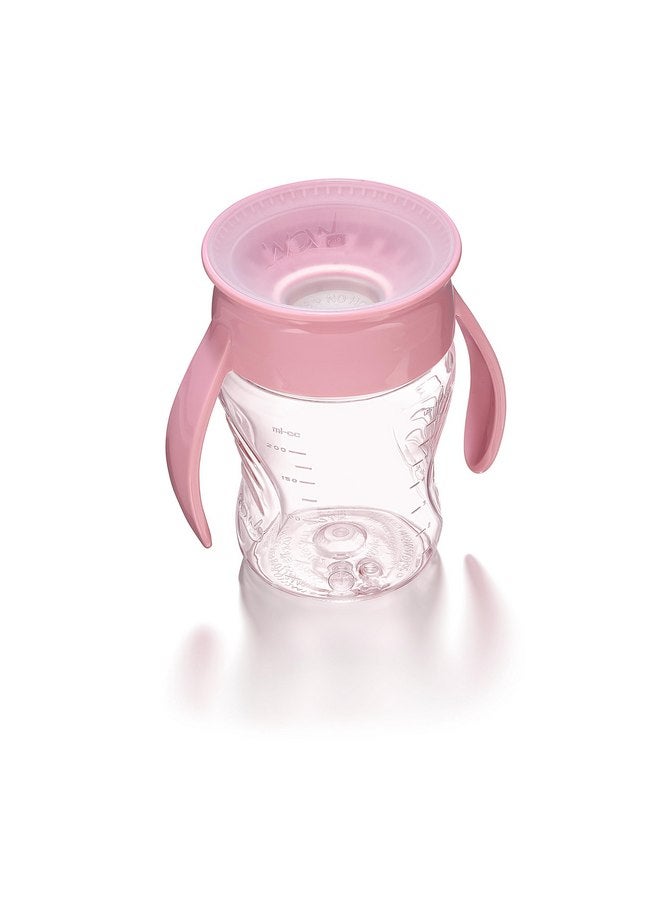 واو جير كوب الشرب WOW CUP for Baby 360 Trainer Sippy Cup، سعة 7 أونصة/207 مل (Simply Rose) - Image 3
