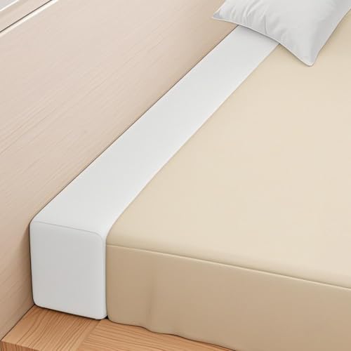 NANGELRN Bed Gap Filler,High-Density Bed Crack Filler with Removable Cover,Mattress Extender for Headboard Gap,Spacer Filler Between Mattress and Wall,Bed Wedge Gap Filler,Full Size,rice-white,78"x8"x10" - Image 1