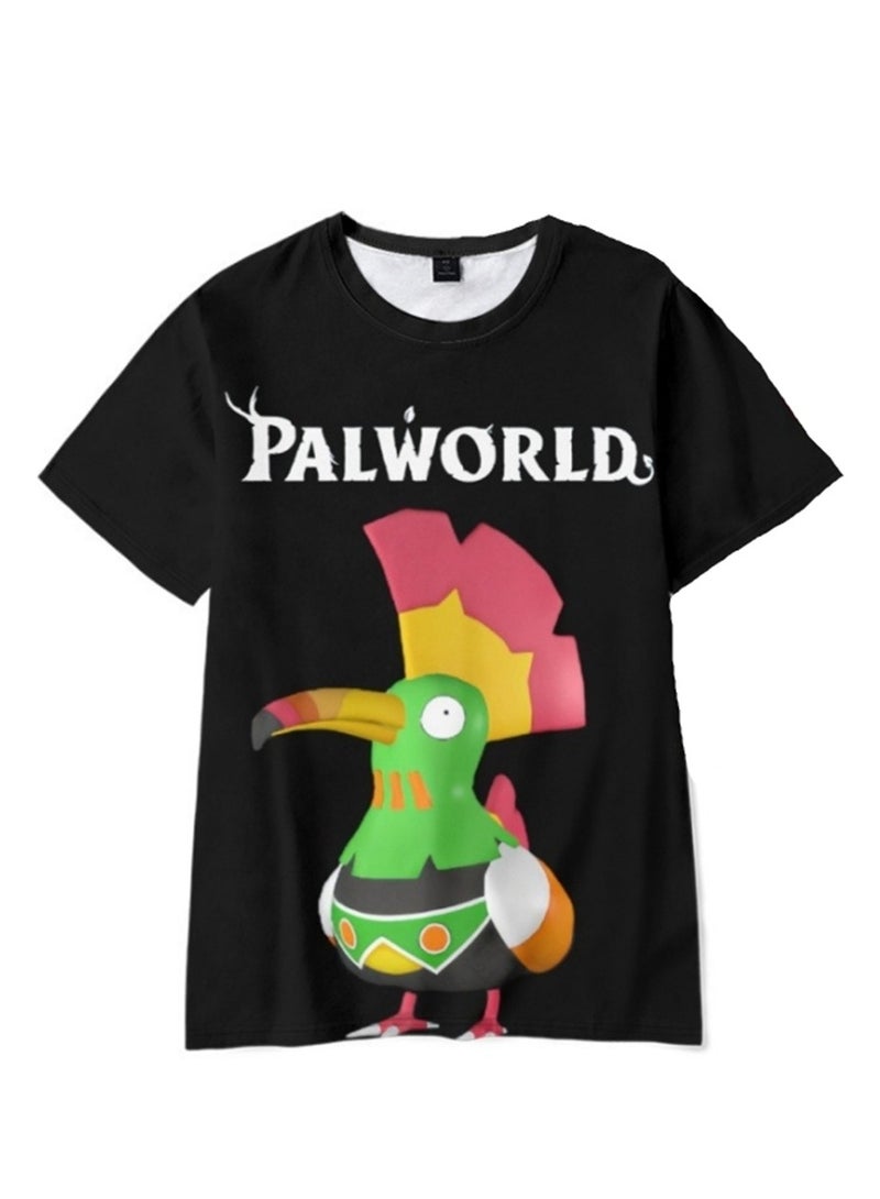Palworld Phantom Beast Palu 3D digital printing summer short-sleeved T-shirt for adults and children - Image 1