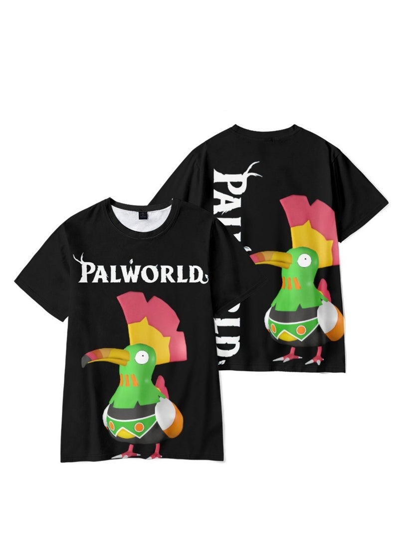 Palworld Phantom Beast Palu 3D digital printing summer short-sleeved T-shirt for adults and children - Image 2