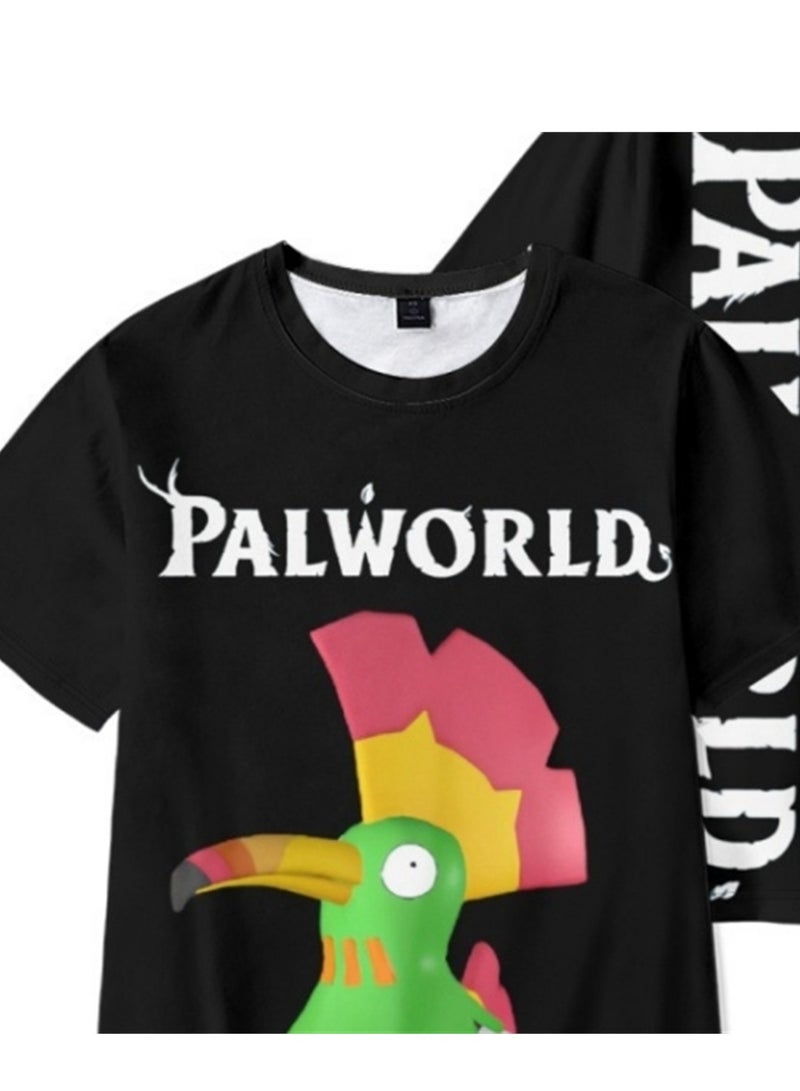 Palworld Phantom Beast Palu 3D digital printing summer short-sleeved T-shirt for adults and children - Image 3