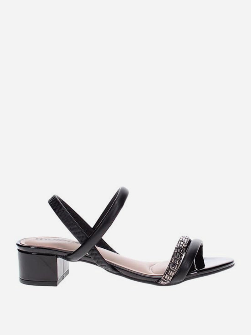 Moleca Embellished Ankle Strap Block Heel Sandals - Image 2
