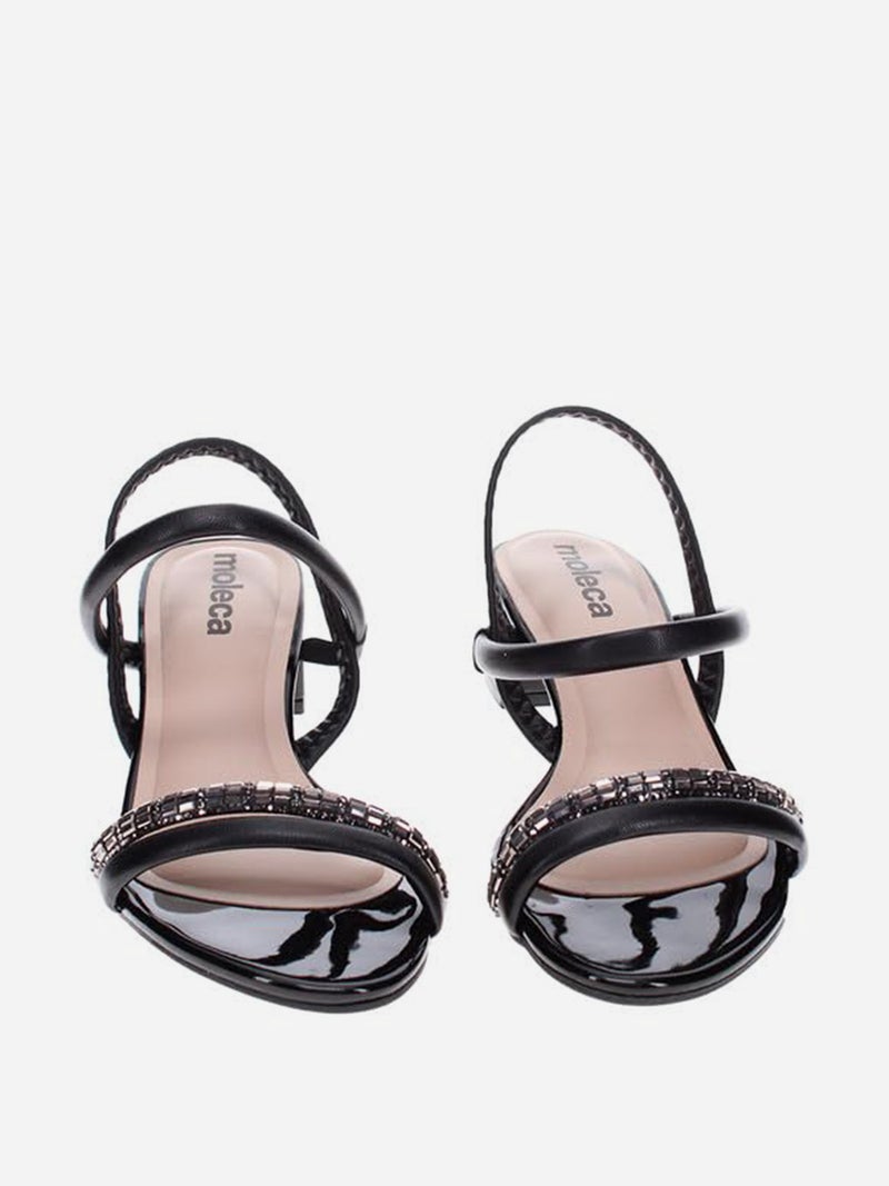 Moleca Embellished Ankle Strap Block Heel Sandals - Image 3