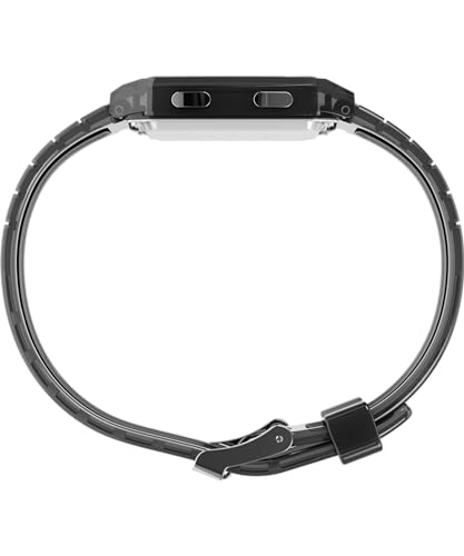 TIMEX ساعة تيمكس للجنسين Q LCA 35 مم - حزام رمادي بقرص رقمي وحالة رمادية - Image 2