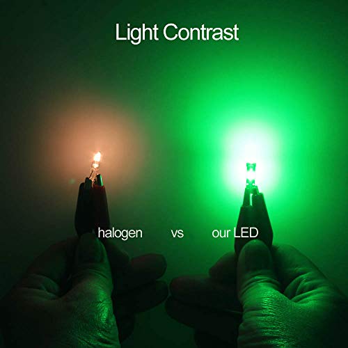 DODOFUN Green T5 37 74 LED Bulb with Twist Lock Socket PC74 PC37 Dashboard Instrument Panel Gauge Cluster Light Pack of 10 - Image 5