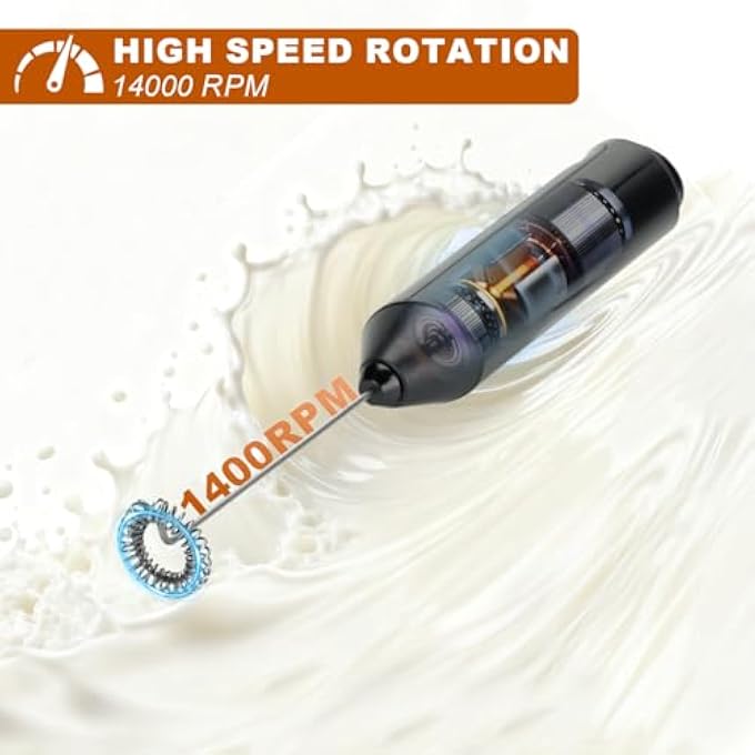 Unity Handheld Milk Frother BatteryOperated Coffee Frother Wand With Storage Tube - Image 3
