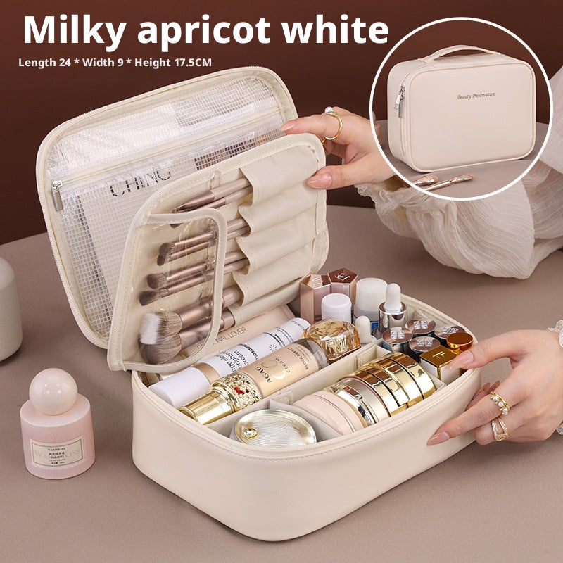 Portable Detachable Multi-functional Cosmetic Toiletry Bag, Large Capacity Waterproof Travel Makeup Organizer - Image 1