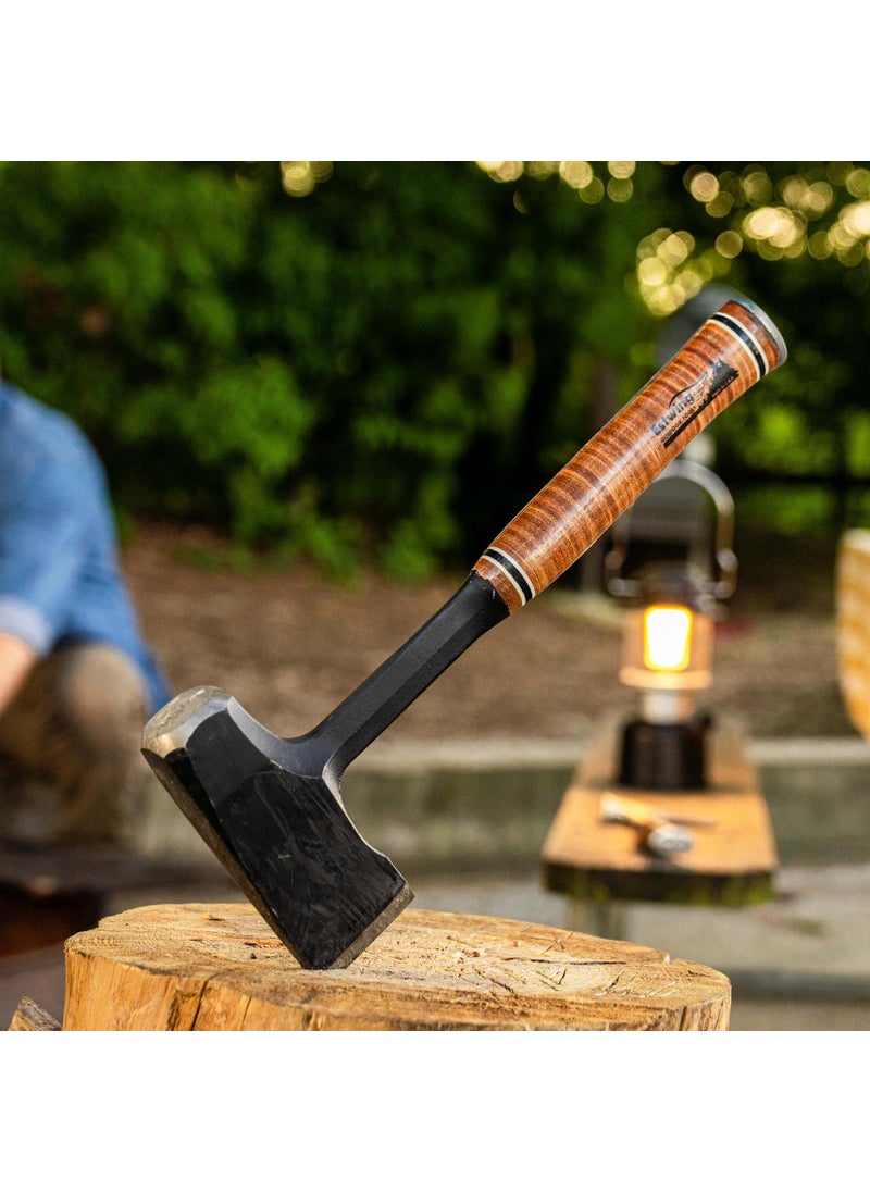 Estwing ESTWING Special Edition Fireside Friend Axe - 14" Wood Splitting Maul with Forged Steel Construction & Genuine Leather Grip - EFF4SE  - Image 4