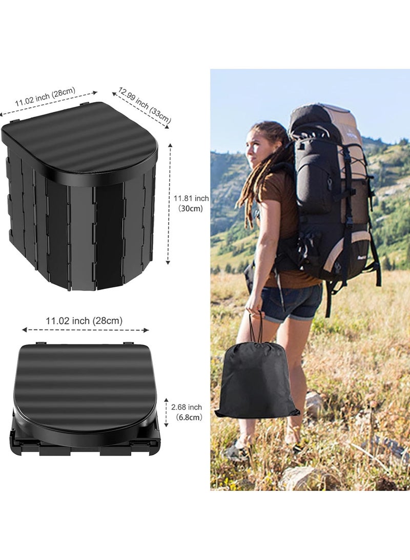XiuWoo Portable Camping Toilet Kit for Adults, Pop up Privacy Tent, X Large Folding Toilet Potty with Camping Tent, Outdoor Instant Shower Tent Camp Toilet Changing Dressing Room - Image 5