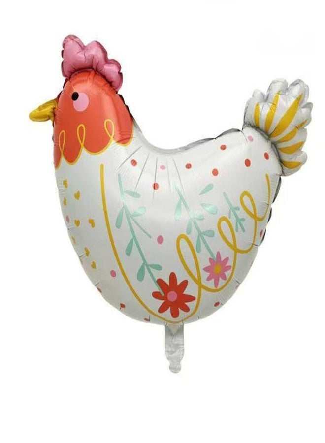 CSTYWC 4PCS Chicken Foil Balloons Aluminum Chicken Party Decorations for Birthday Baby Shower Farm Animal Theme Party - Image 4